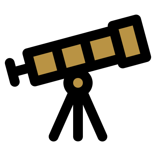 teleskop Generic Outline Color icon