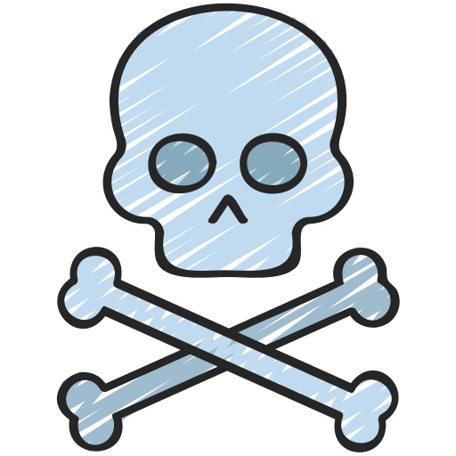 Skull and bones Juicy Fish Sketchy icon
