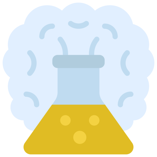 Chemical reaction Juicy Fish Flat icon