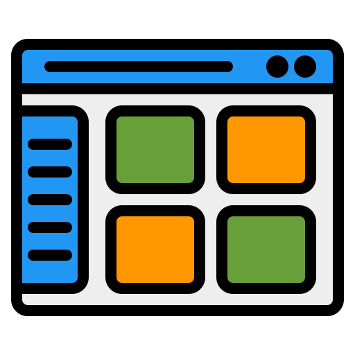 Sidebar Generic Outline Color icon