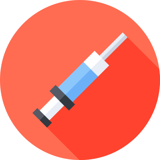 Syringe Flat Circular Flat icon