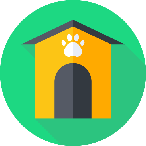 casa de perro Flat Circular Flat icono
