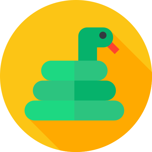 Snake Flat Circular Flat icon