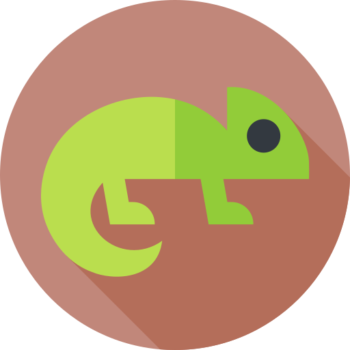 camaleón Flat Circular Flat icono