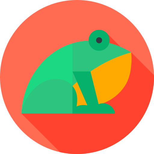 개구리 Flat Circular Flat icon