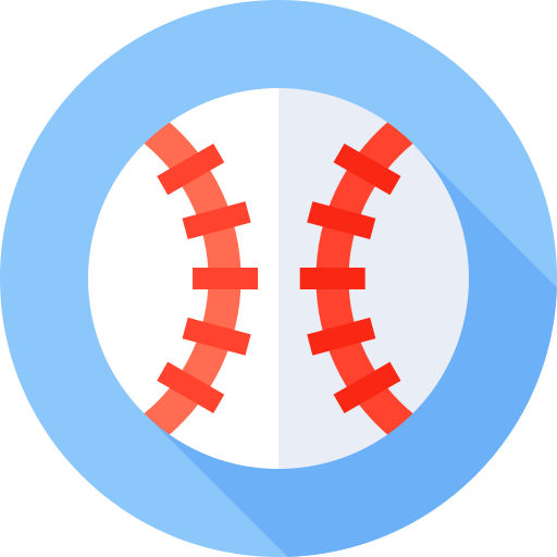 honkbal bal Flat Circular Flat icoon