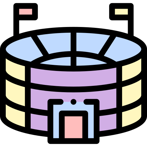 Stadium Detailed Rounded Lineal color icon
