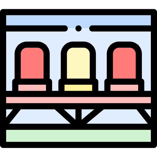 mesa de trabajo Detailed Rounded Lineal color icono