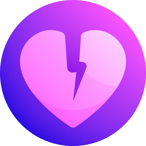 Broken heart Gradient Galaxy Gradient icon