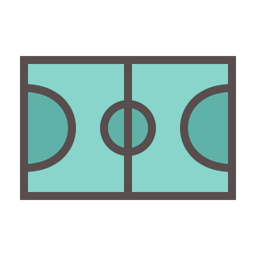 バスケットボールのコート Generic Outline Color icon