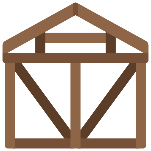 Wooden house Juicy Fish Flat icon
