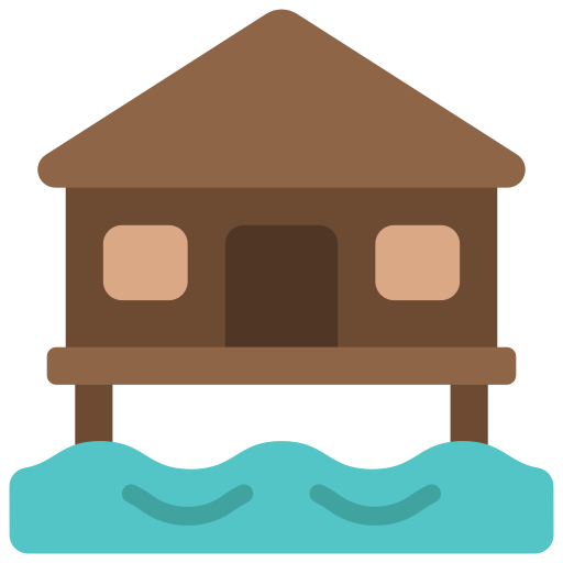cabaña de playa Juicy Fish Flat icono