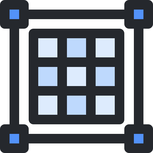 Grid Generic Outline Color icon