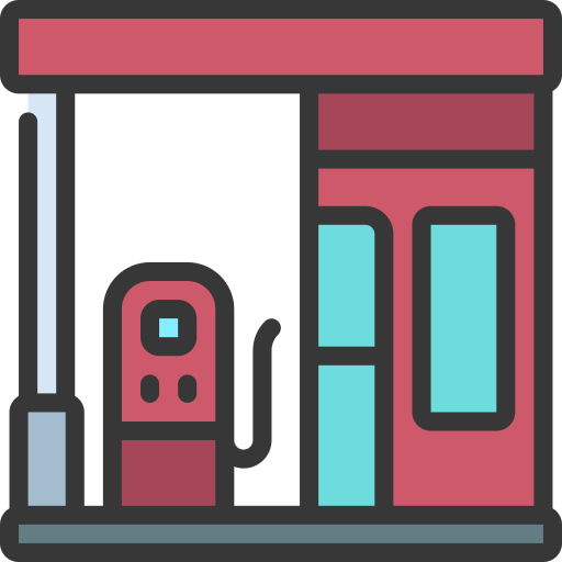 Gas station Juicy Fish Soft-fill icon