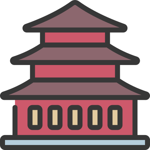 templo asiático Juicy Fish Soft-fill icono