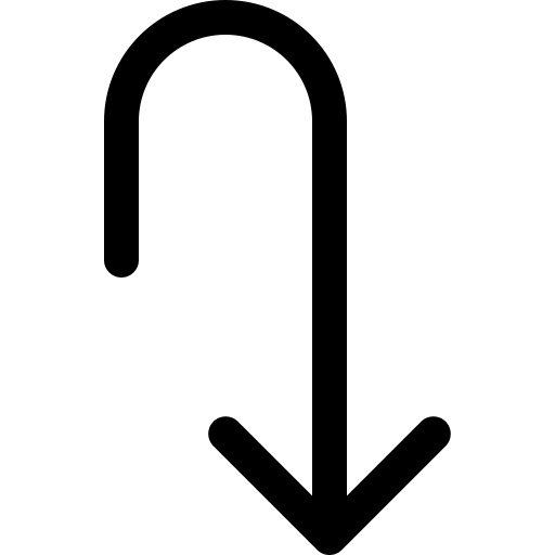 u-bocht Generic Glyph icoon