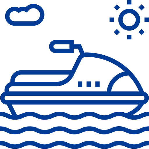 moto d'acqua Detailed bright Lineal icona
