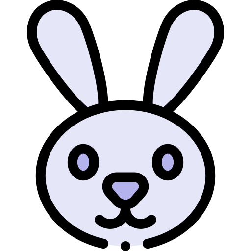 토끼 Detailed Rounded Lineal color icon