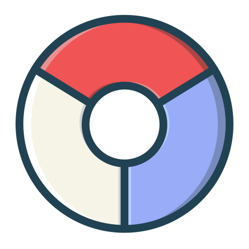 gráfico circular Generic Outline Color icono