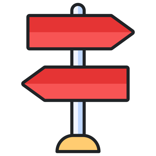 Signpost Generic Outline Color icon