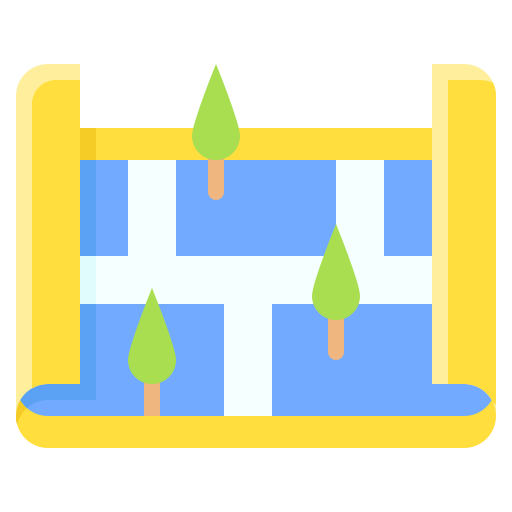 plattegrond Generic Flat icoon