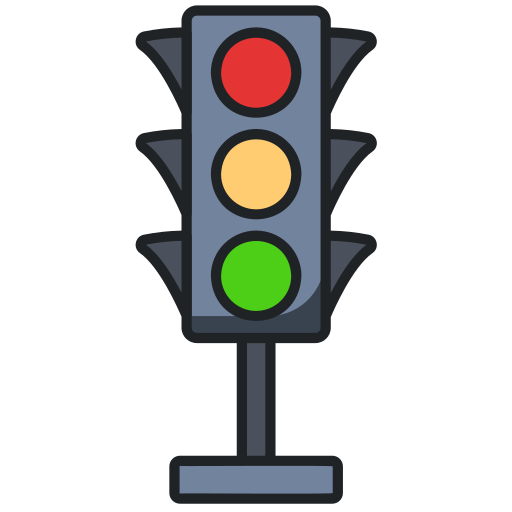 Traffic lights Generic Outline Color icon