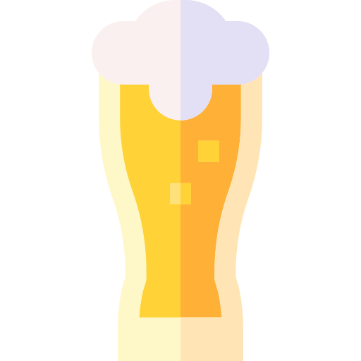pinte de bière Basic Straight Flat Icône