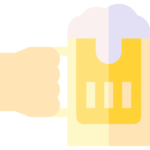 boccale di birra Basic Straight Flat icona
