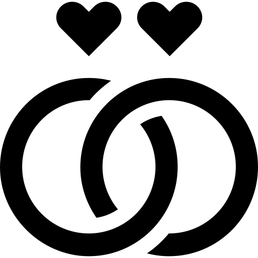 fedi nuziali Basic Straight Filled icona