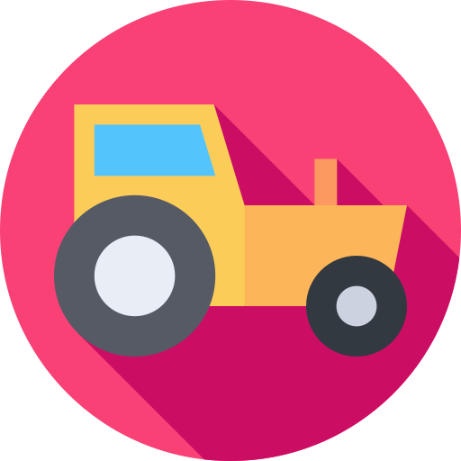 Tractor Flat Circular Flat icon
