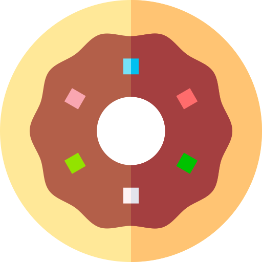 Donut Basic Straight Flat icon