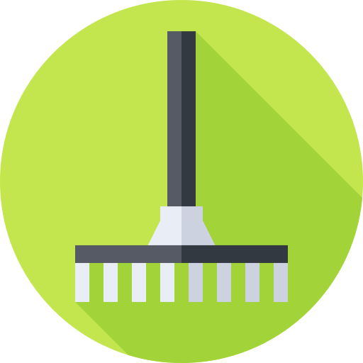 Rake Flat Circular Flat icon