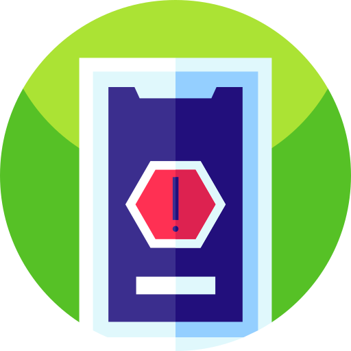 Warning Geometric Flat Circular Flat icon