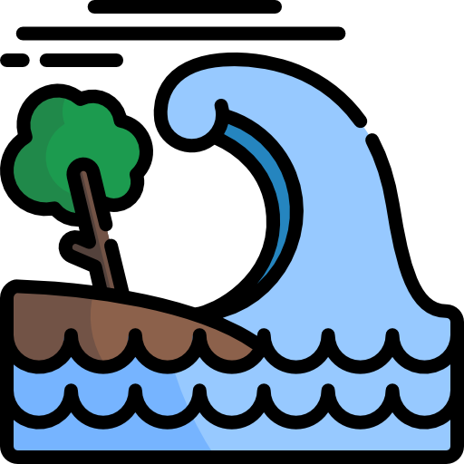 津波 Special Lineal color icon