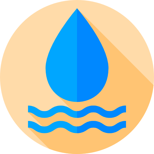 물 Flat Circular Flat icon