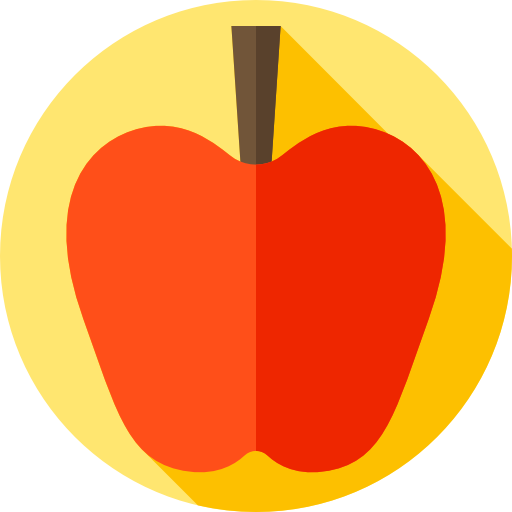 jabłko Flat Circular Flat ikona