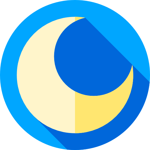 luna Flat Circular Flat icono