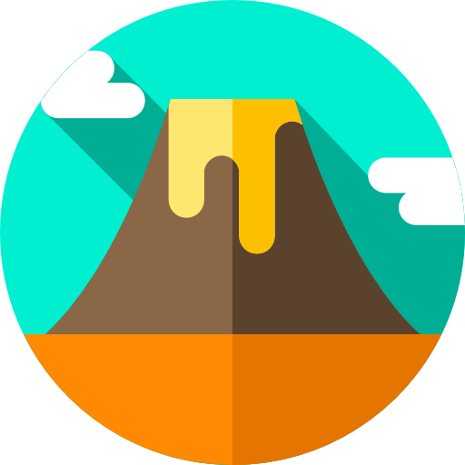 화산 Flat Circular Flat icon