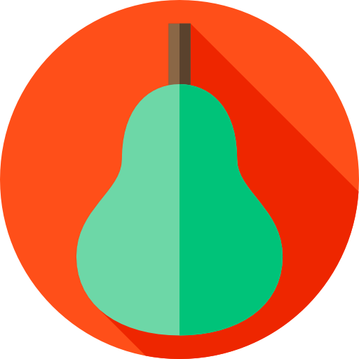 梨 Flat Circular Flat icon