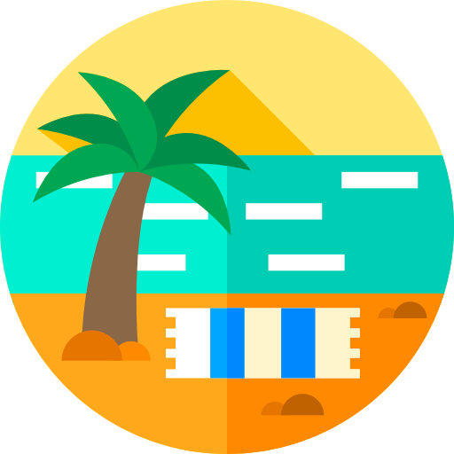 ビーチ Flat Circular Flat icon