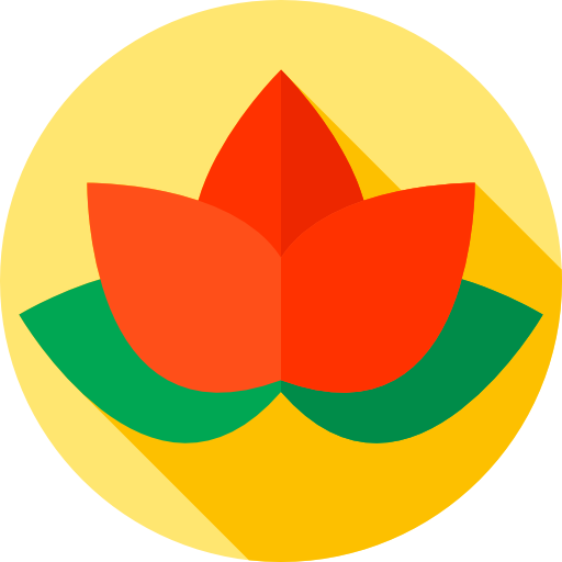 Water lily Flat Circular Flat icon