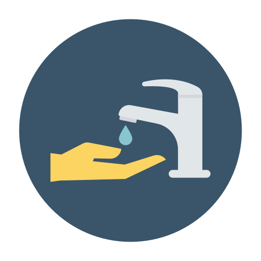 lavarse las manos Dinosoft Circular icono