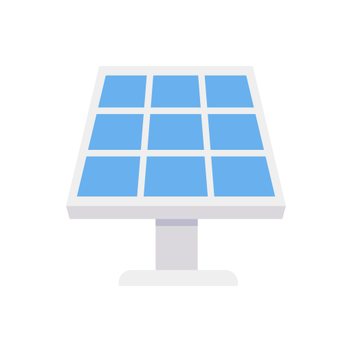 Solar panel Dinosoft Flat icon