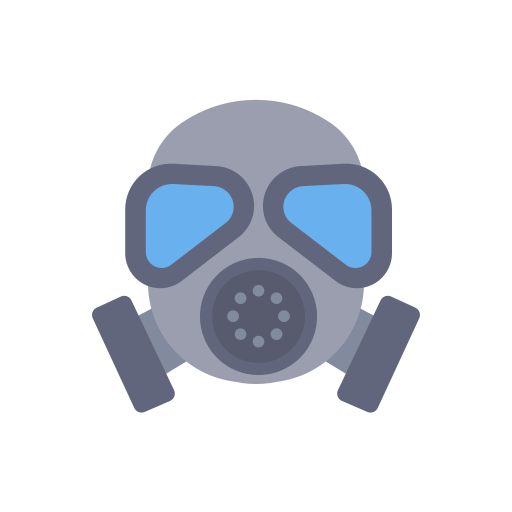 gasmasker Dinosoft Flat icoon