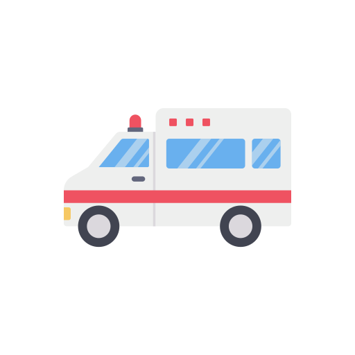 Ambulance Dinosoft Flat icon
