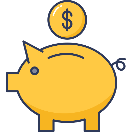 Piggy bank Dinosoft Lineal Color icon