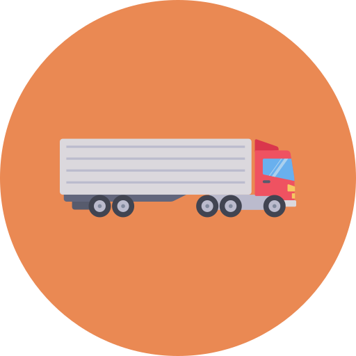 Delivery truck Dinosoft Circular icon