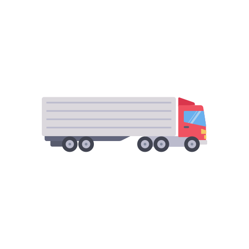 vrachtwagen Dinosoft Flat icoon