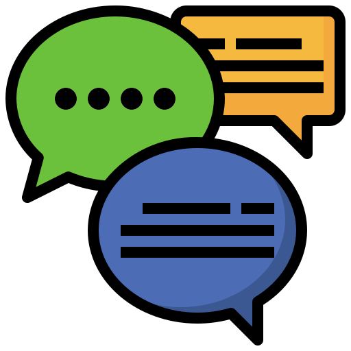 conversacion Surang Lineal Color icono