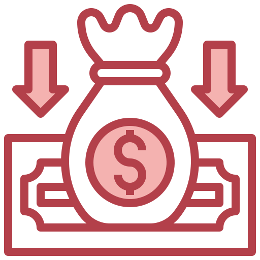 Cash flow Surang Red icon